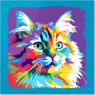 Siberian Cat Pop Art - Cat Lover Gift Posters and Art